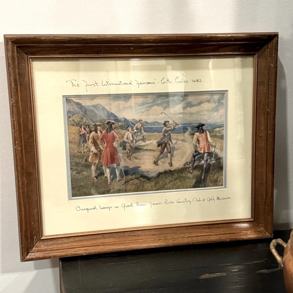 “The First International Foursome” Antique Leith Links ~1682
